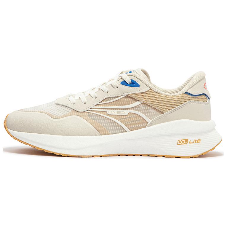361° Abrasion Resistant Breathable Slip Resistant Low Top Running Shoes Men's White Orange