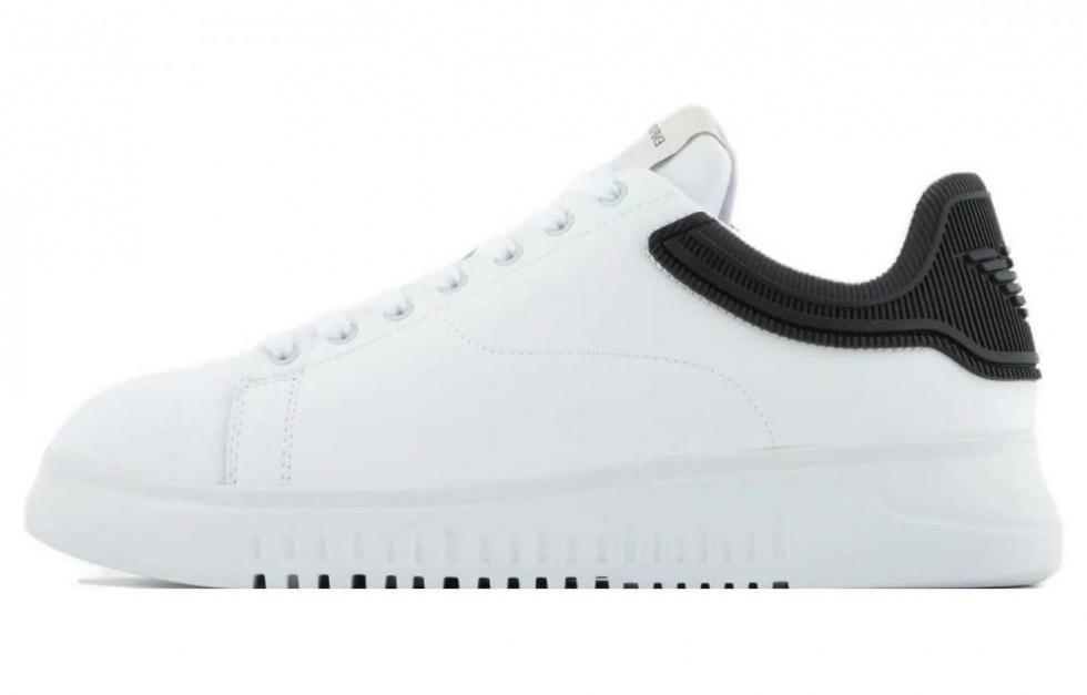 EMPORIO ARMANI Leather Sneakers White