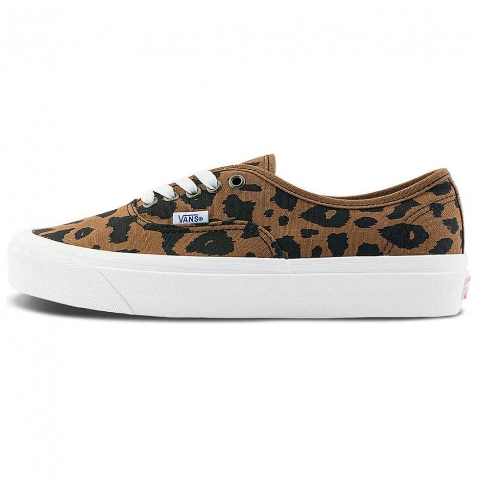 Vans Authentic Anti-Slip Wear-Resistant Low-Top Skateboard Shoes Unisex Brown