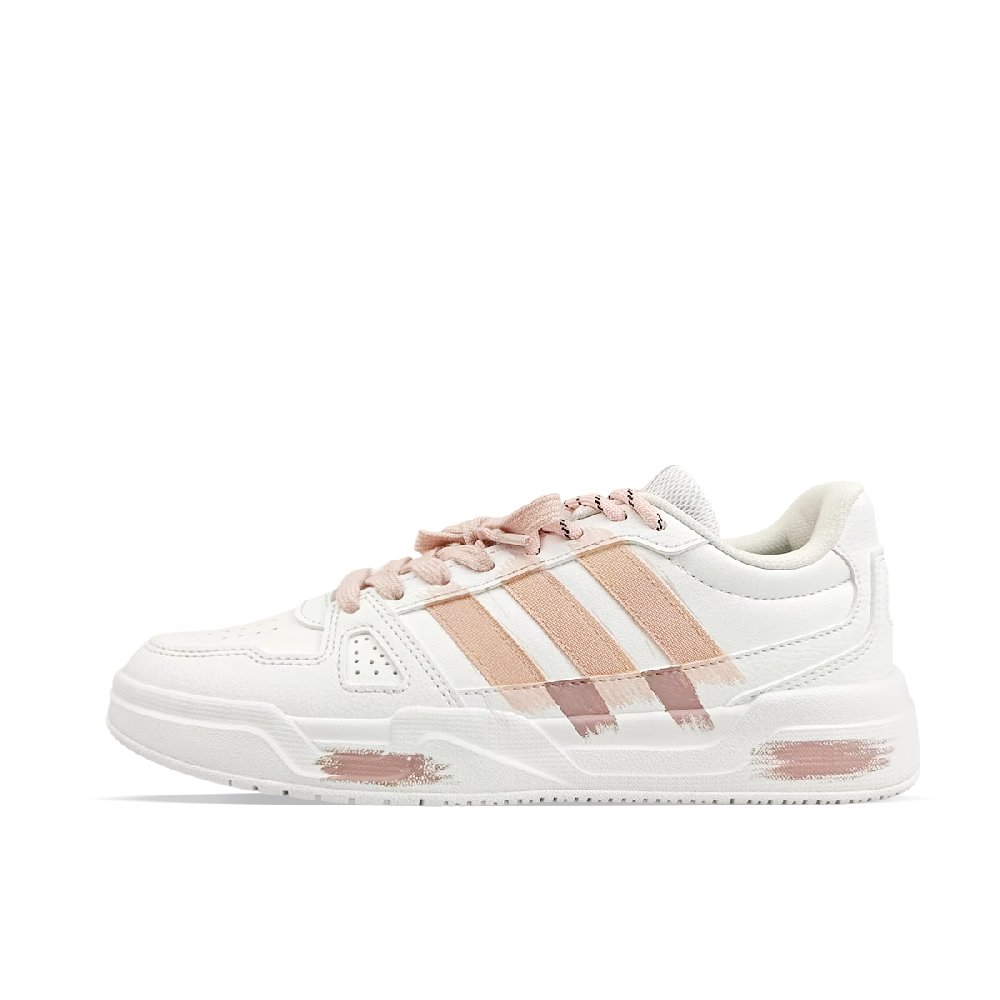 Adidas LITE BALLER BNK Strawberry Coconut Juice Abrasion Resistant Low Top Skateboard Shoes Unisex White Brown