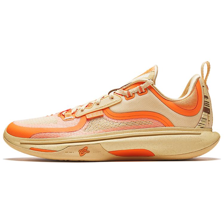 Anta GH5 Cushioning Rebound Low-Top Basketball Shoes Men's Brown Orange