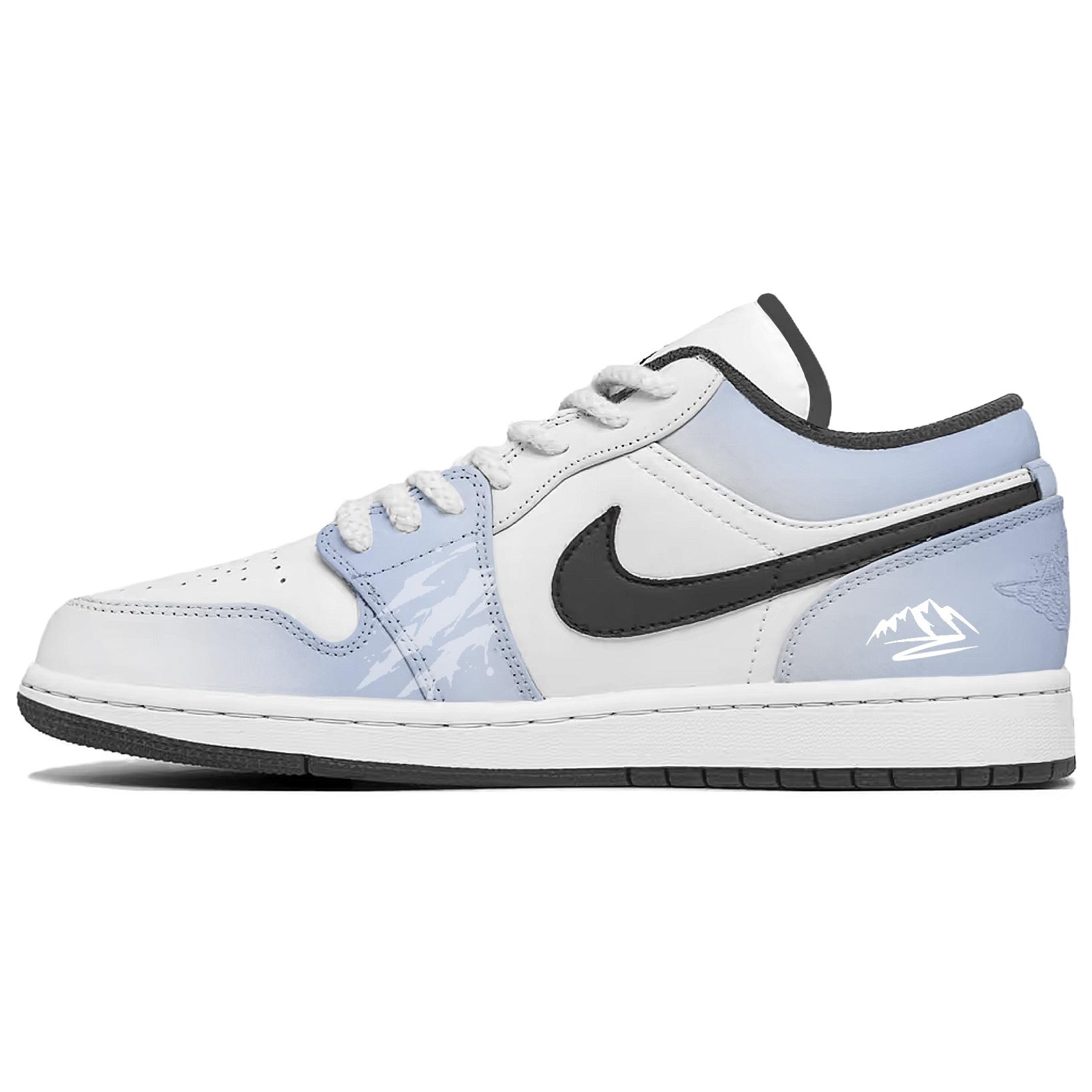 Jordan Air Jordan 1 Fantasia, Mist Cushioning Low top Vintage Basketball Shoes Unisex Blue