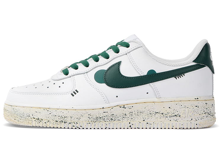 Nike Air Force 1 Low-Top Skateboard Shoes Women's White Green