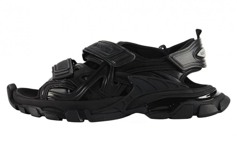 Balenciaga Track Sandal Black