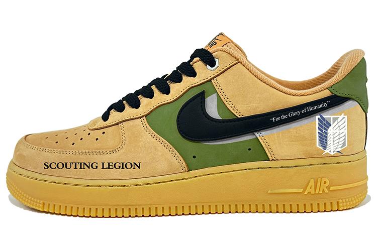Nike Air Force 1 Low-Top Skateboard Shoes Unisex Wheat