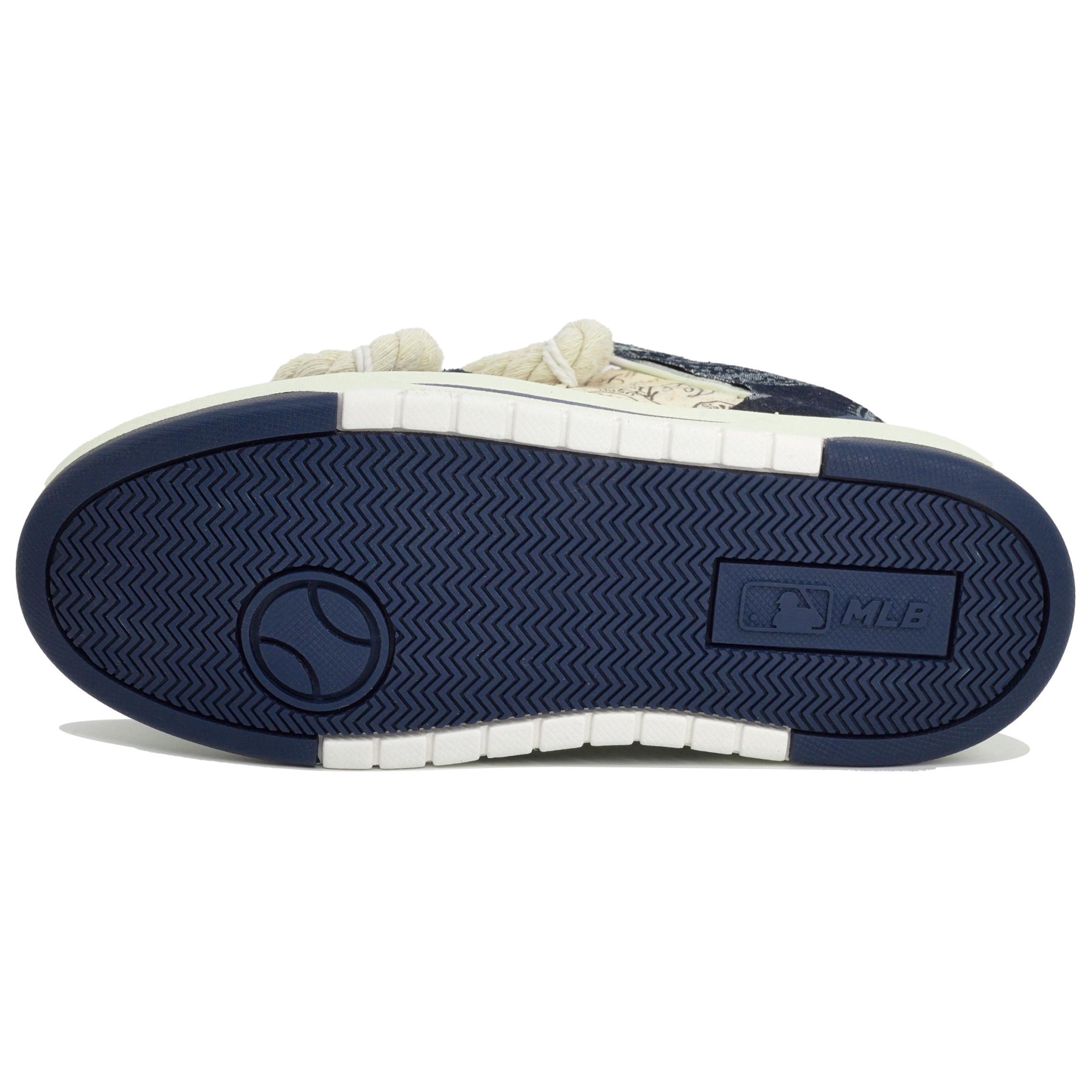 MLB Chunky Liner LTDZ Journey Box Anti-Slip Wear-Resistant Low-Top Casual Shoes Unisex Blue Beige