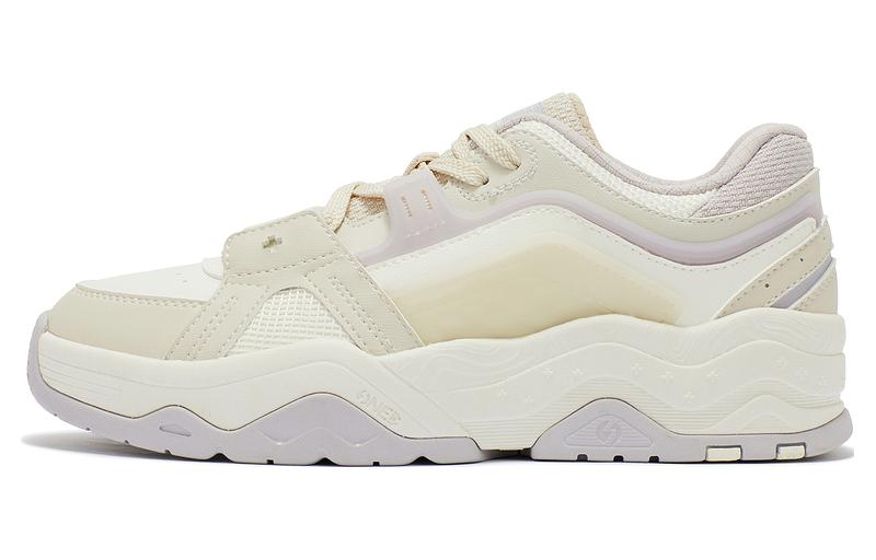 361° Slip Resistant Cushioning Abrasion Resistant Lightweight Low Top Skateboard Shoes Women's Milk White