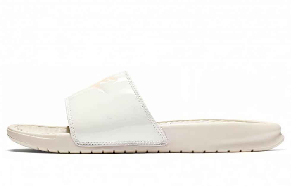 Nike Benassi Jdi Print Fashion Pink White Slippers 'White Pink' Women's