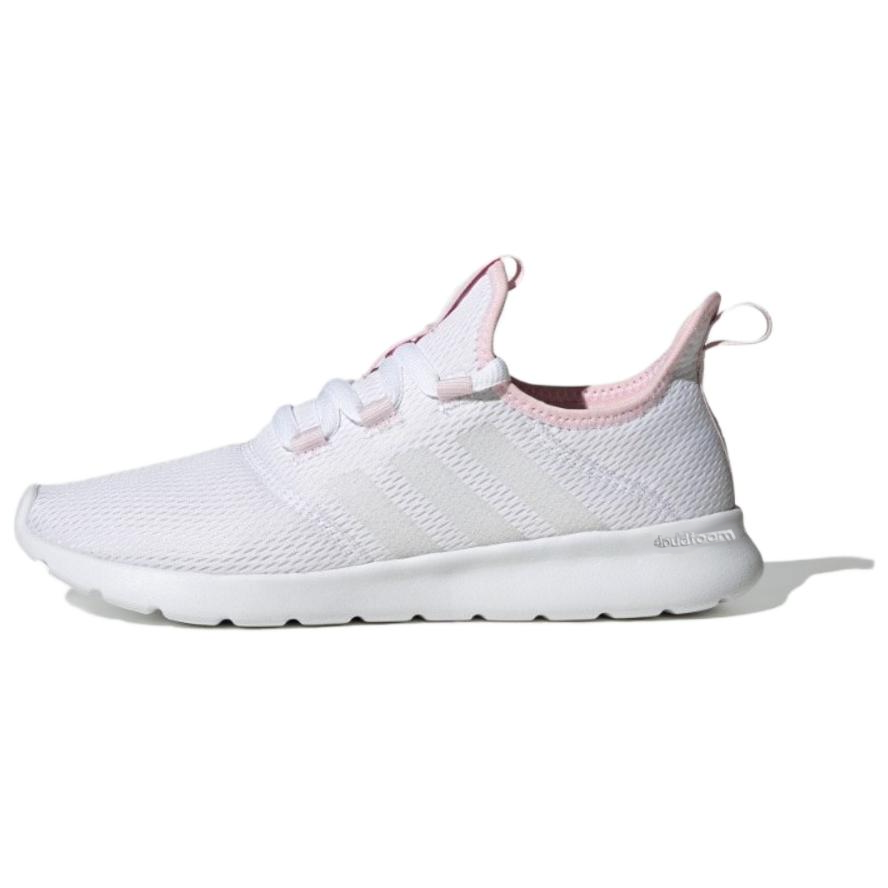 Adidas Cloudfoam Pure Slip Resistant Breathable Low Top Casual Running Shoes Women's White Pink
