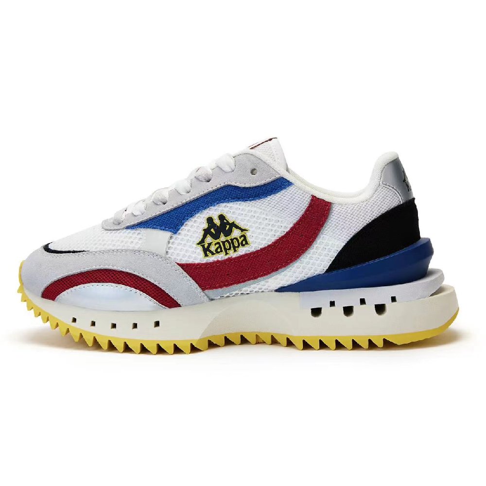 Kappa Cushioned Slip-Resistant Support Low-Top Casual Running Shoes Unisex White Red