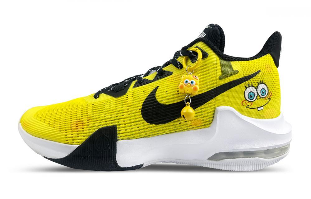 Nike Air Max Impact 3 Cushioned Slip-Resistant Abrasion-Resistant High-Top Basketball Shoes Men's Yellow Black