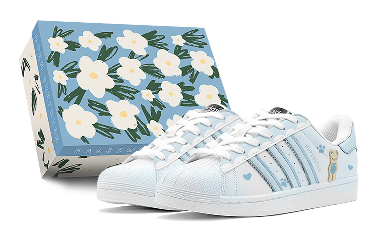 Adidas Originals Superstar Low Top Skateboard Shoes Unisex Blue White