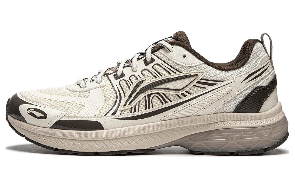 LiNing Shake 1.0 V3 Cushioning Low top Sprint Running Shoes Men's White Umber