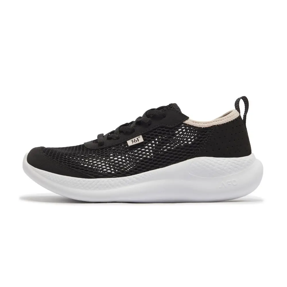 361° Cushioning, Breathable, Lightweight Low top Casual Sprint City Commute Running Shoes Women's Black White