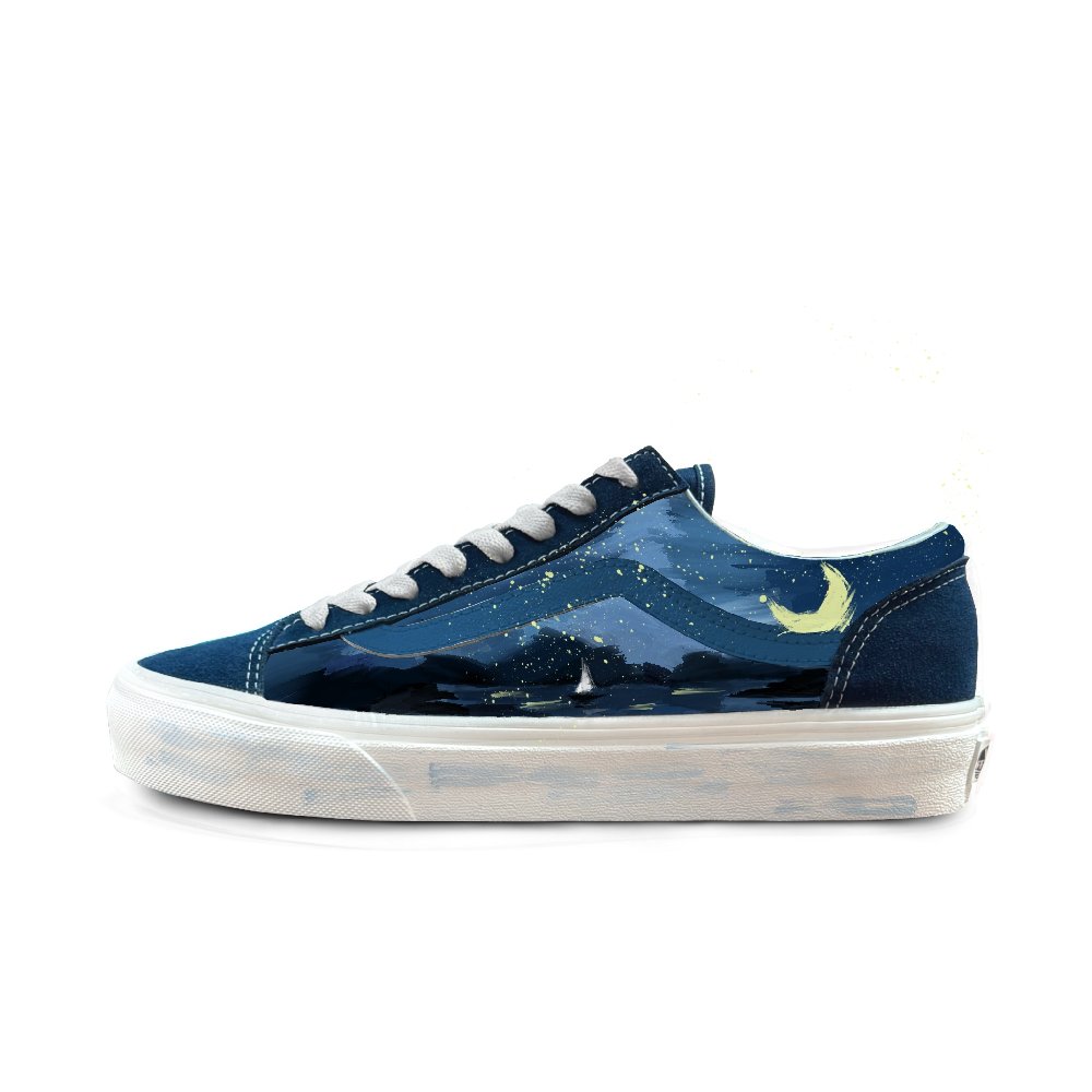 Vans Style 36 Abrasion Resistant Low Top Skateboard Shoes Unisex Navy Blue