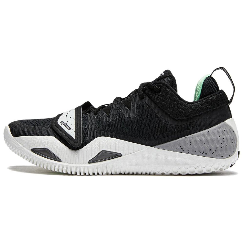 LINING Rage 2 Basketball Shoes Men's Low top Black White