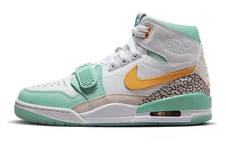 Jordan Legacy 312 Cushioned Wear-Resistant Breathable High-Top Vintage Basketball Shoes Men's White Green купить в интернет-магазине Yoocart с быстрой доставкой по России.