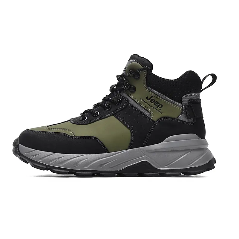 Jeep Anti-Slip And Wear-Resistant Coverage Mid-Top Trekking Shoes Men's