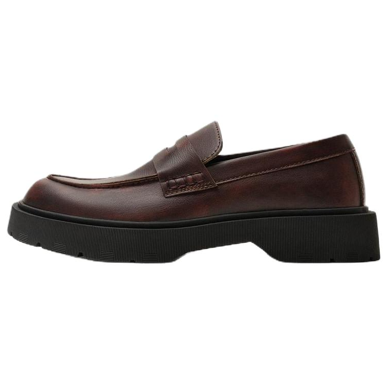 ZARA Loafers Men's Dark Red Color