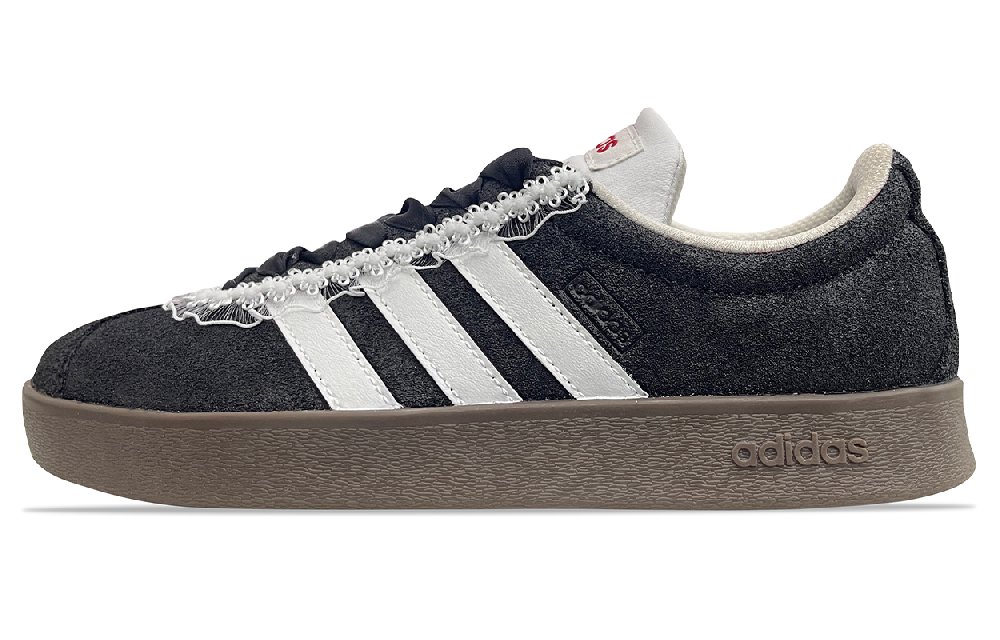 Adidas VL COURT 2.0 Abrasion Resistant Low Top Skateboard Shoes Women's Black