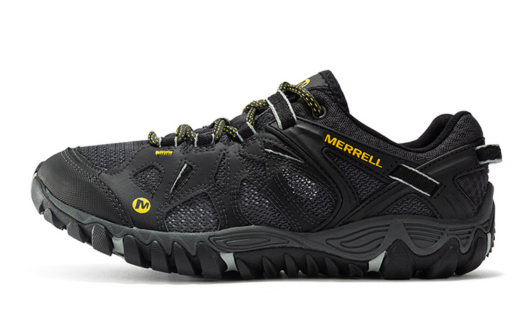 MERRELL Cushioned Slip Resistant Abrasion Resistant Breathable Low Top Casual Shoes Men's Black