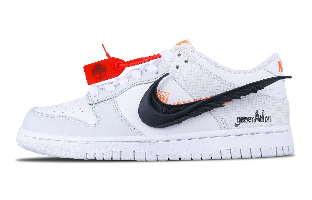 Nike Dunk Low-Top Skateboard Shoes Women's Gray White Black