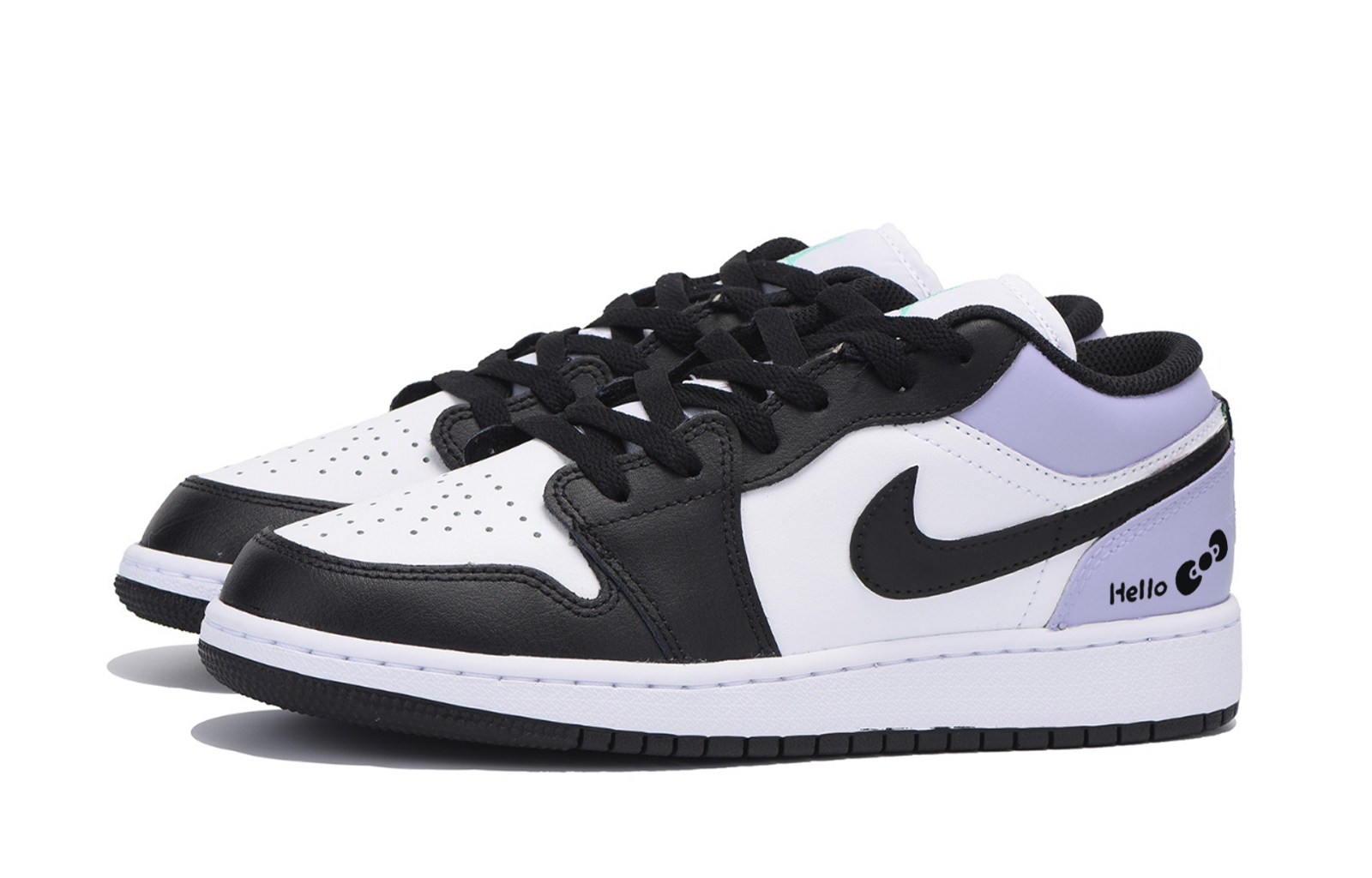 Jordan Air Jordan 1 Urban Chic Style Anti Slip Wear Resistant Low Top Vintage Basketball Shoes Men's White Purple купить в интернет-магазине Yoocart с быстрой доставкой по России.