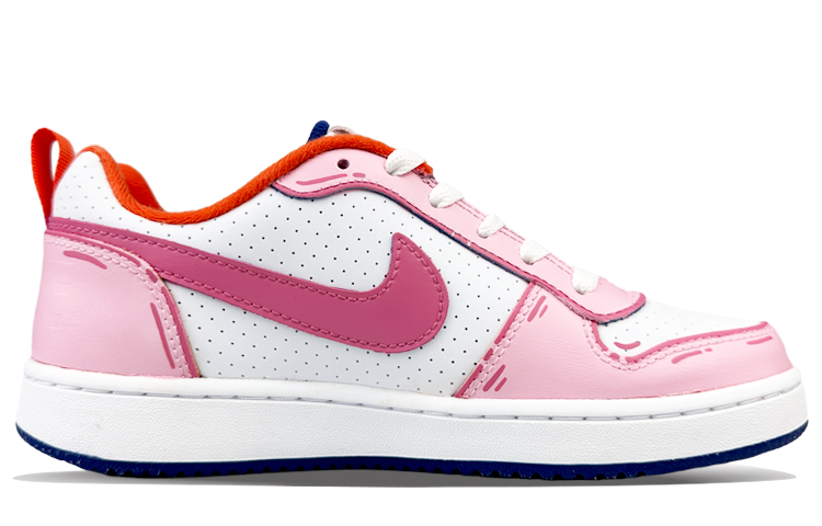Nike Court Borough Slip-Resistant Cushioning Wear-Resistant Low-Top Skateboard Shoes GS Pink White купить в интернет-магазине Yoocart с быстрой доставкой по России.