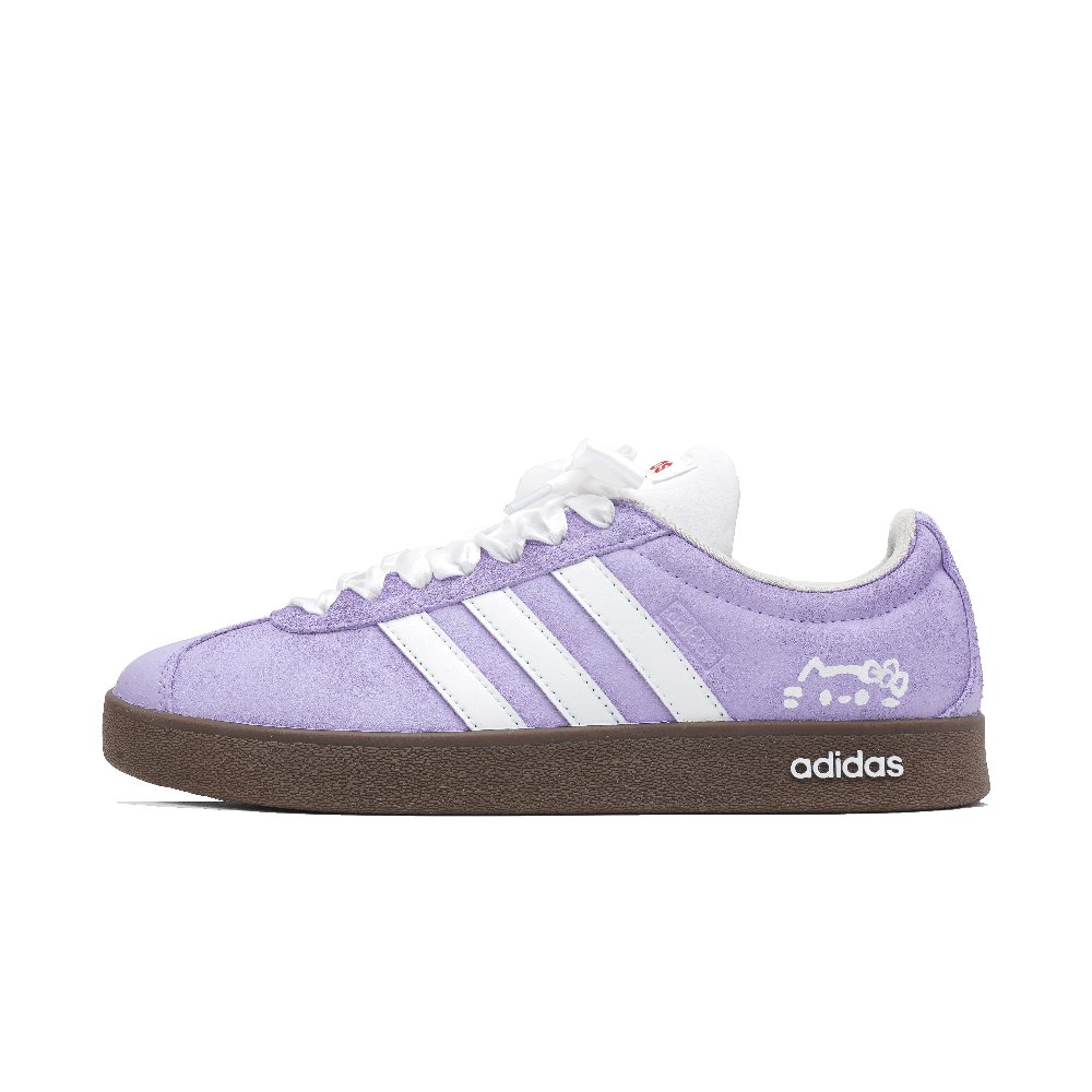 Adidas VL COURT 2.0 Abrasion Resistant Low Top Skateboard Shoes Unisex Purple