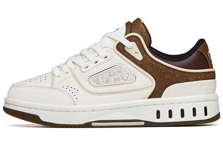 Anta Low-Top Skateboard Shoes Men's White Brown