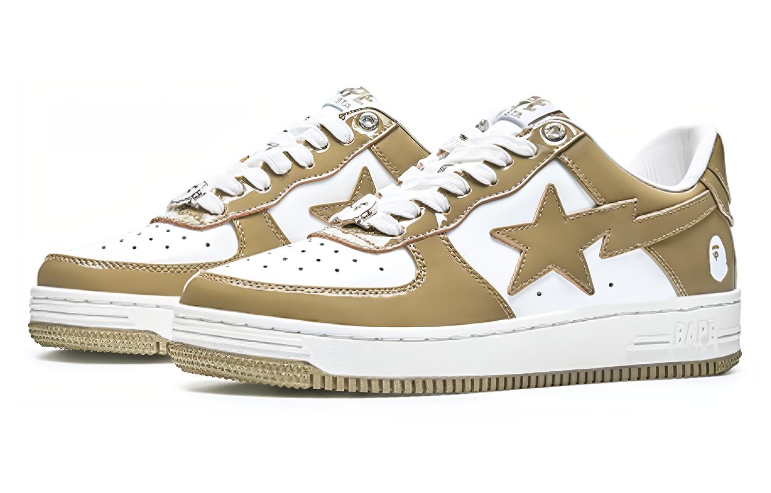 A BATHING APE STA Stylish Skateboarding Shoes Women's White Brown купить в интернет-магазине Yoocart с быстрой доставкой по России.