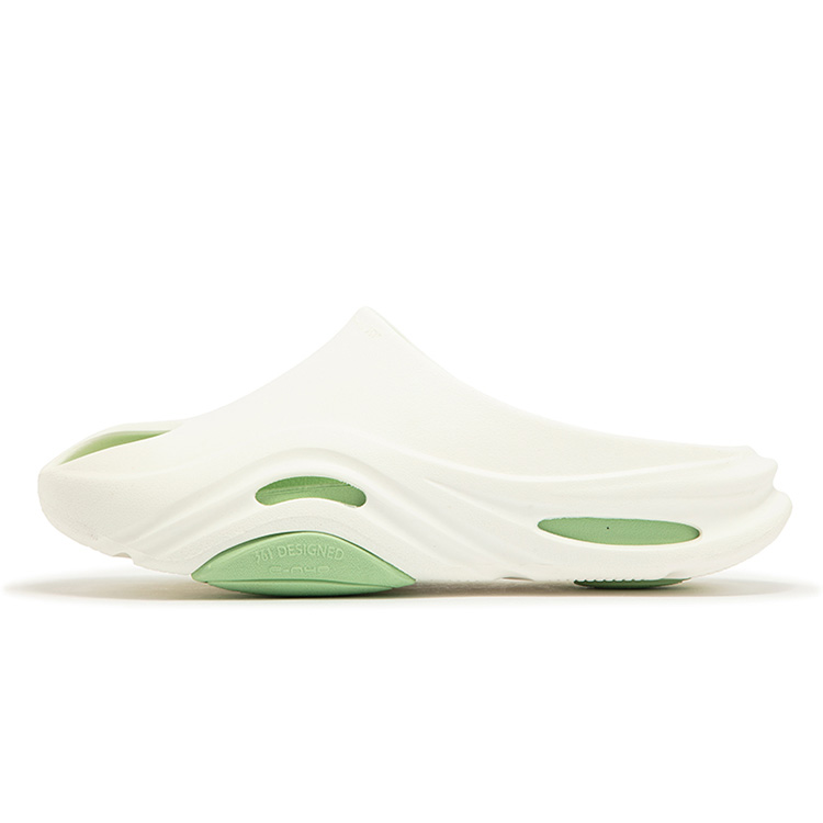 361° Quiet Slip Resistant Slide Slippers Women's White Green