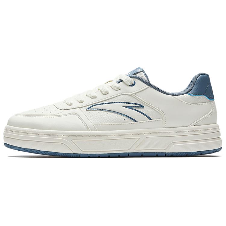 Anta BaiChuan Wear resistant And Lightweight Low Top Skateboard Shoes Men's Ivory White Rosemary Blue