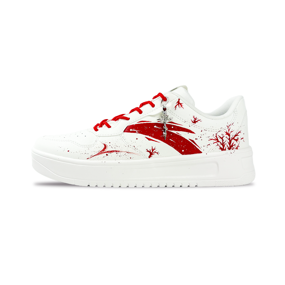 Anta Relaxed Anti Slip Wear Resistant Low Top Skateboard Shoes Unisex Thorn Color
