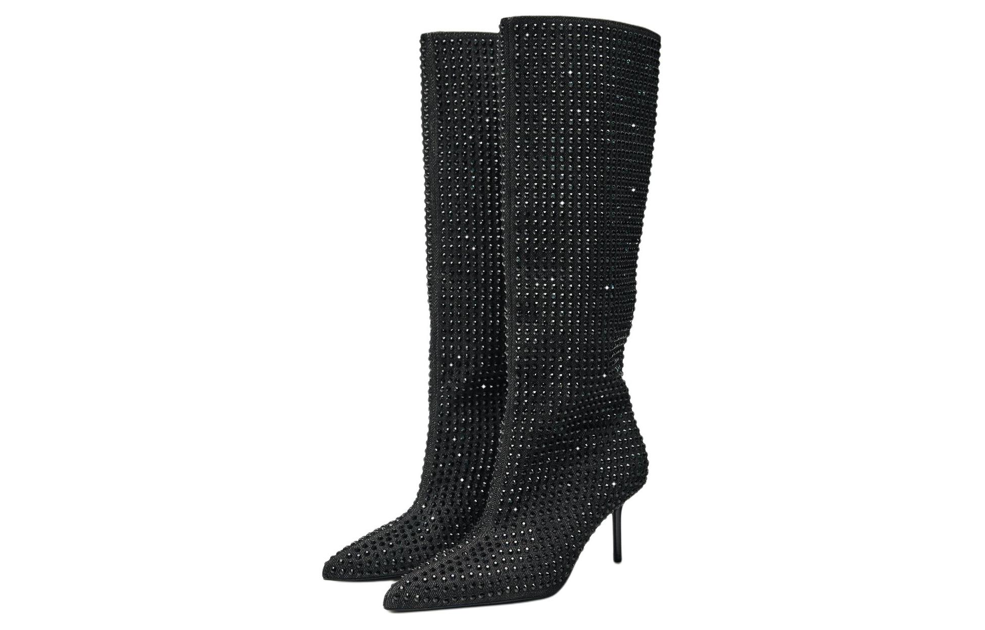 ZARA Knee high Boots Women's Black купить в интернет-магазине Yoocart с быстрой доставкой по России.