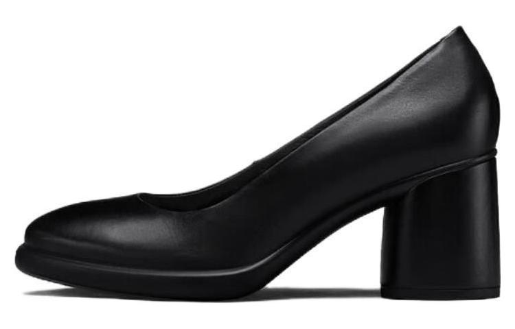 Ecco Chunky Heel High Heels 7cm Women's Black