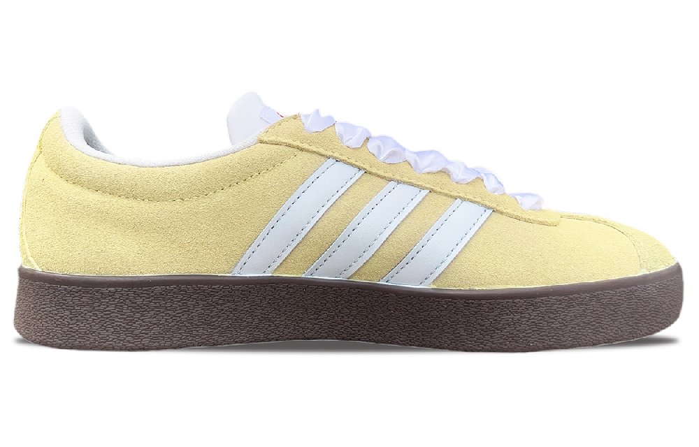 Adidas Neo VL Court 2.0 Abrasion Resistant Low Top Skateboard Shoes Unisex Yellow