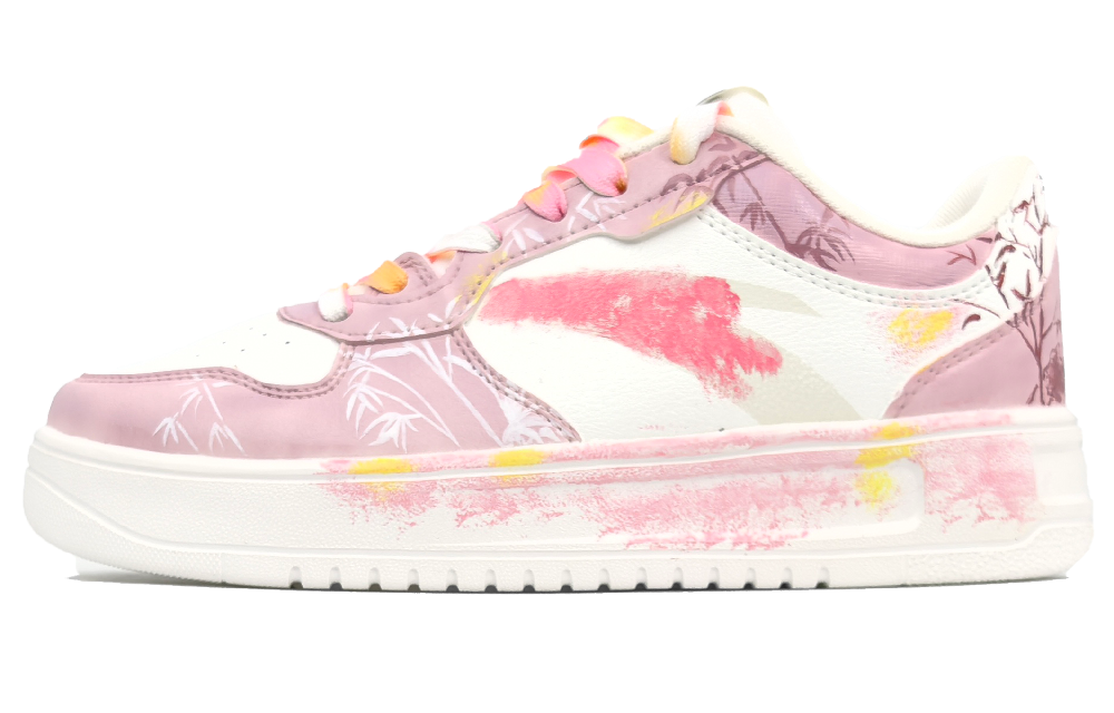 Anta Relaxed Cushioning, Wear Resistant Low Top Skateboard Shoes Women's Pink