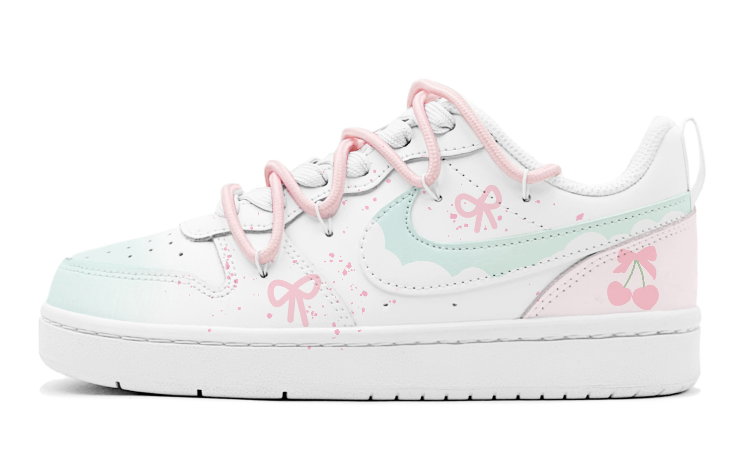 Nike Court Borough Slip Resistant Low Top Skateboard Shoes Women's Pink White купить в интернет-магазине Yoocart с быстрой доставкой по России.