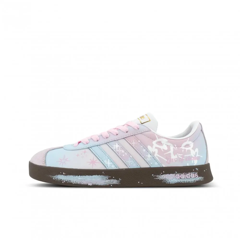 Adidas VL COURT 2.0 Singji Prankster XJDD Love Lock Low top Skateboard Shoes Women's Blue Pink