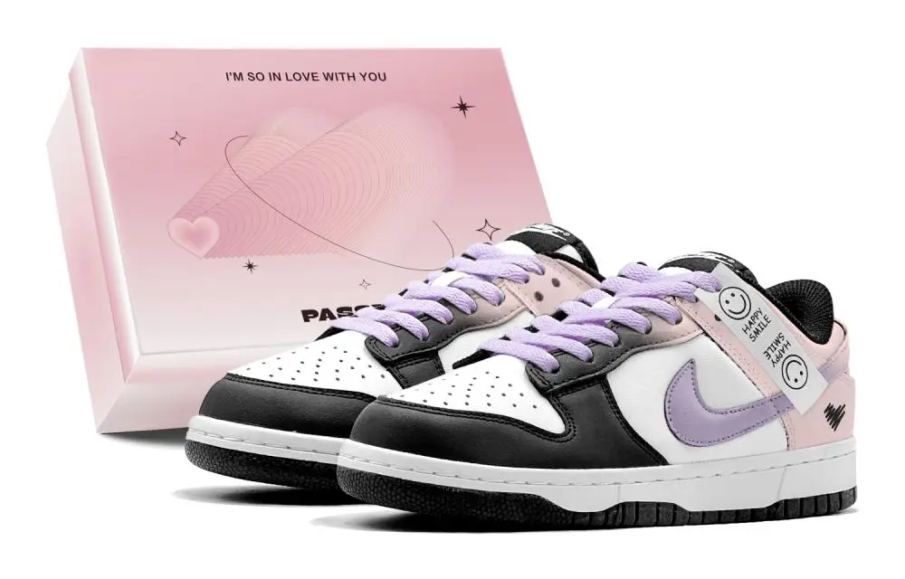Nike Dunk Skateboard Shoes Women's Low top Pink
