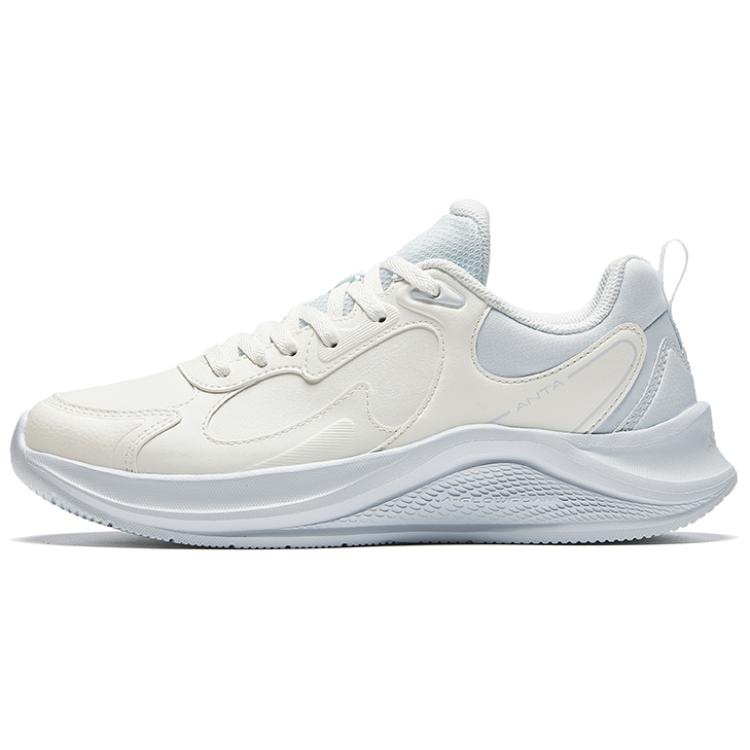 Anta Walk Cushioning, Slip Resistant, And Abrasion Resistant Low Top Casual Running Shoes Women's White Blue