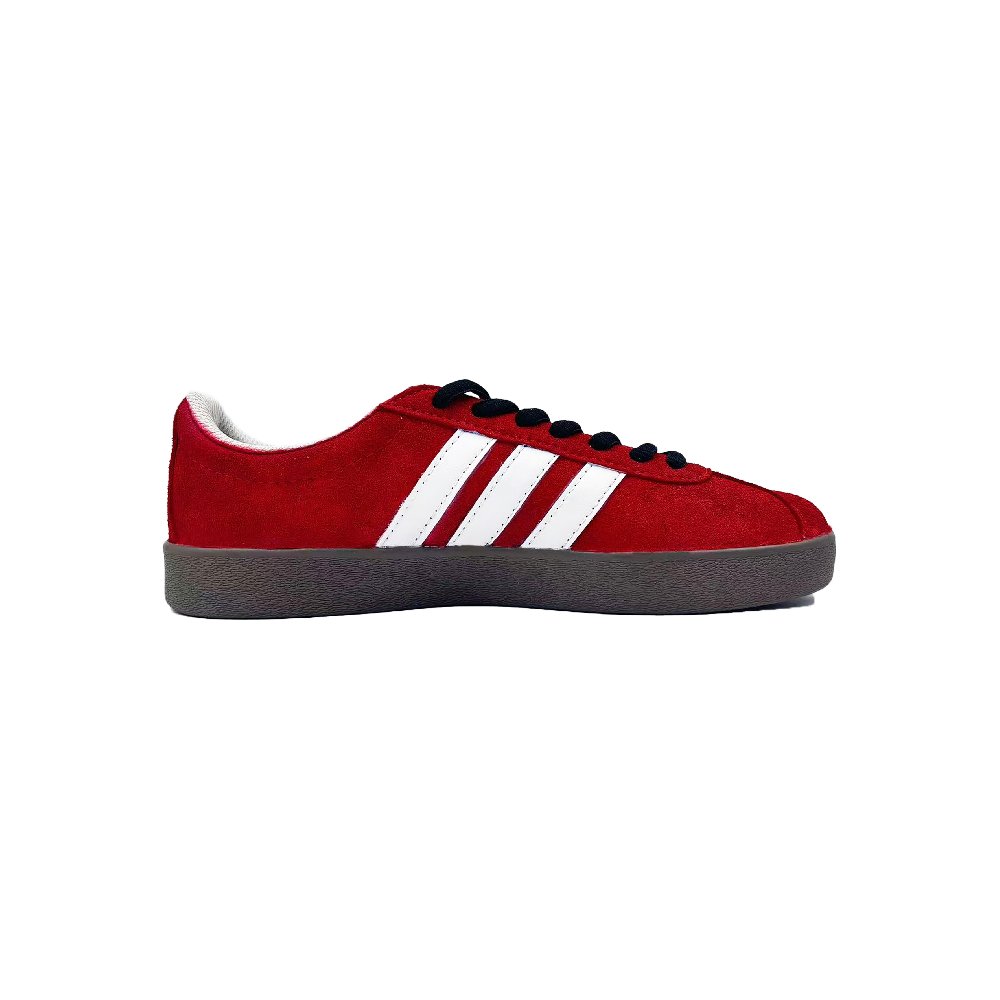 Adidas Neo VL Court Lifestyle Red Rhythm Slip Resistant Low Top Skateboard Shoes Unisex Red White
