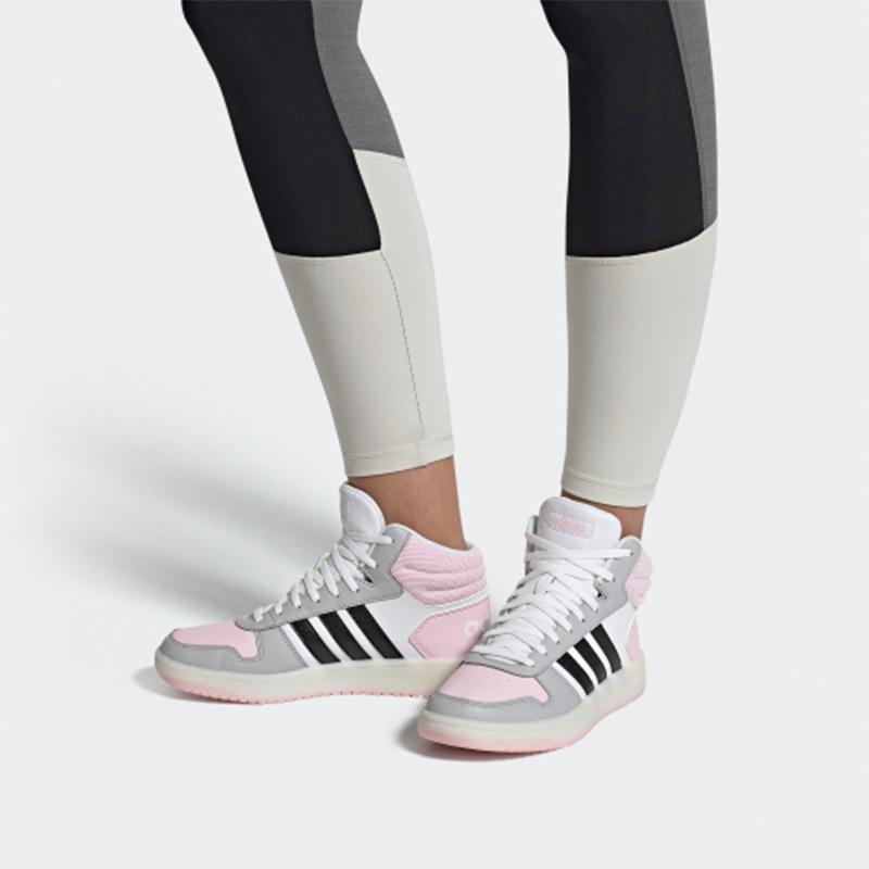 Adidas Hoops 2.0 Mid 'White Pink Black' Women's купить в интернет-магазине Yoocart с быстрой доставкой по России.