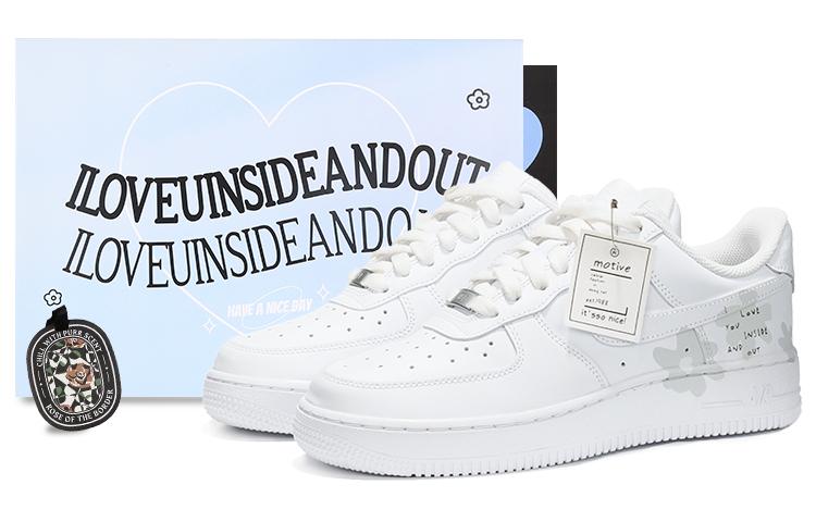 Nike Air Force 1 Anti-Slip And Wear-Resistant Lightweight Low-Top Skateboard Shoes Women's White