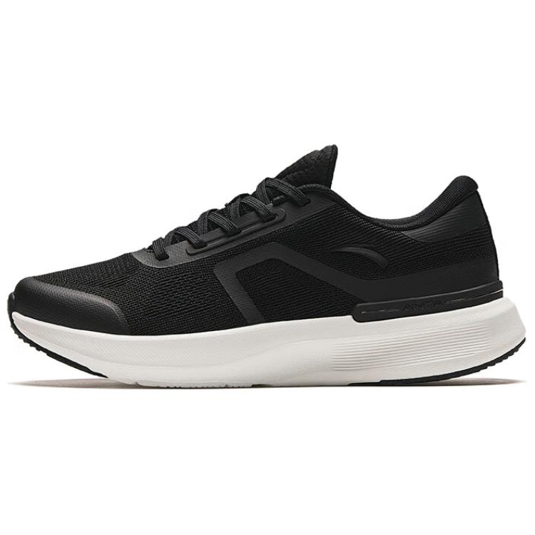 Anta Slip Resistant Abrasion Resistant Low top Running Shoes Women's Black White