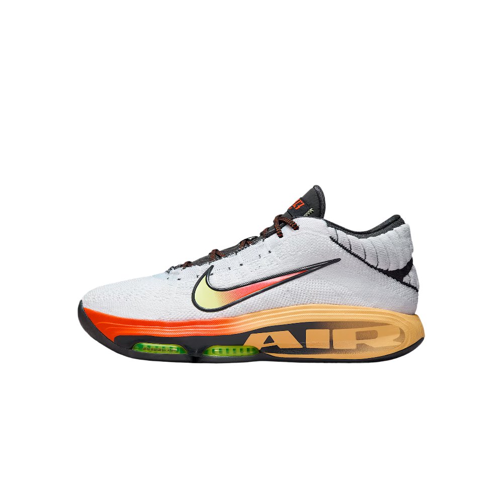 Nike GT Hustle 3 Abrasion Resistant Mid Top Basketball Shoes Men's White Orange