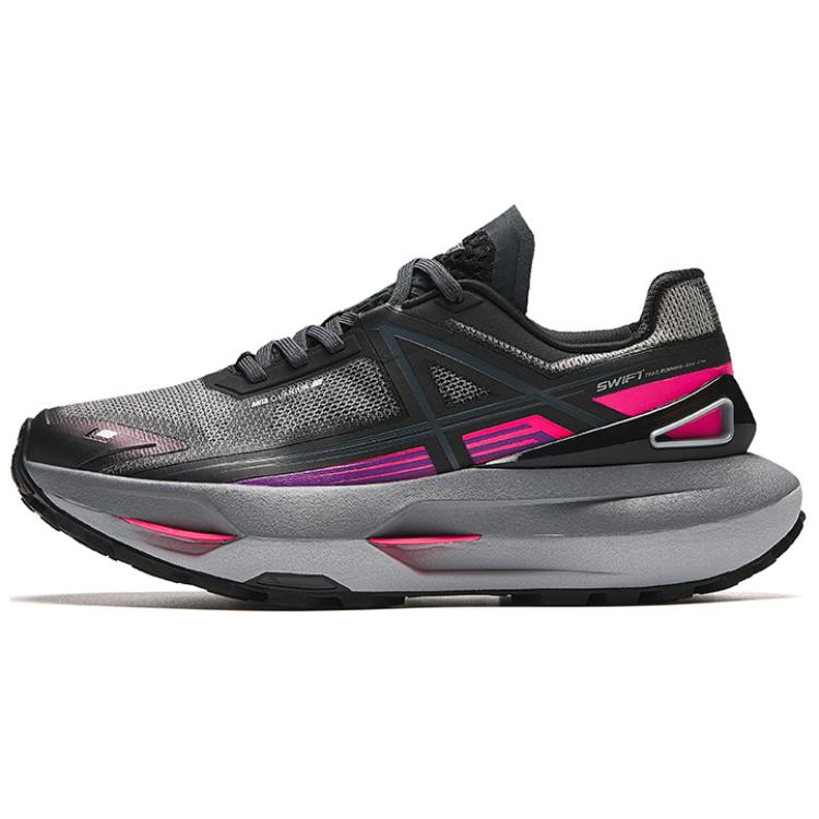 Anta Champion Rain Dove Non-slip Wear-resistant Shock Absorption Low-Top Running Shoes Women's Black Red