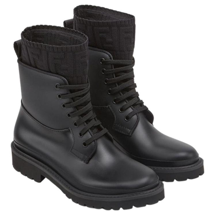 FENDI Women's Rockoko PVC Biker Boot 'Black' купить в интернет-магазине Yoocart с быстрой доставкой по России.