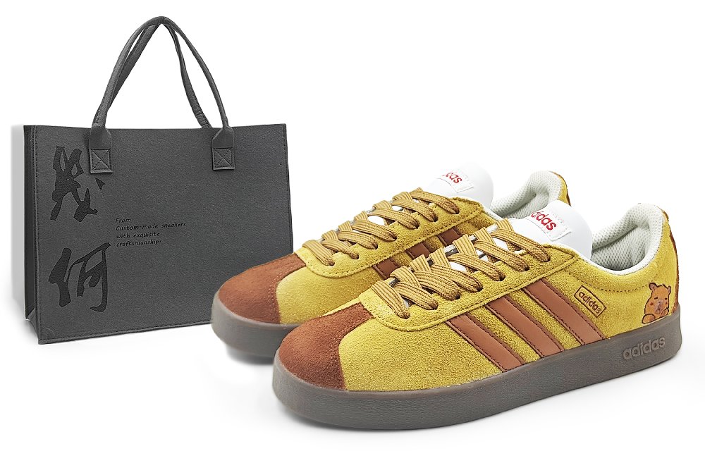 Adidas VL COURT 2.0 Cushioning, Wear Resistant Low Top Skateboard Shoes Brown